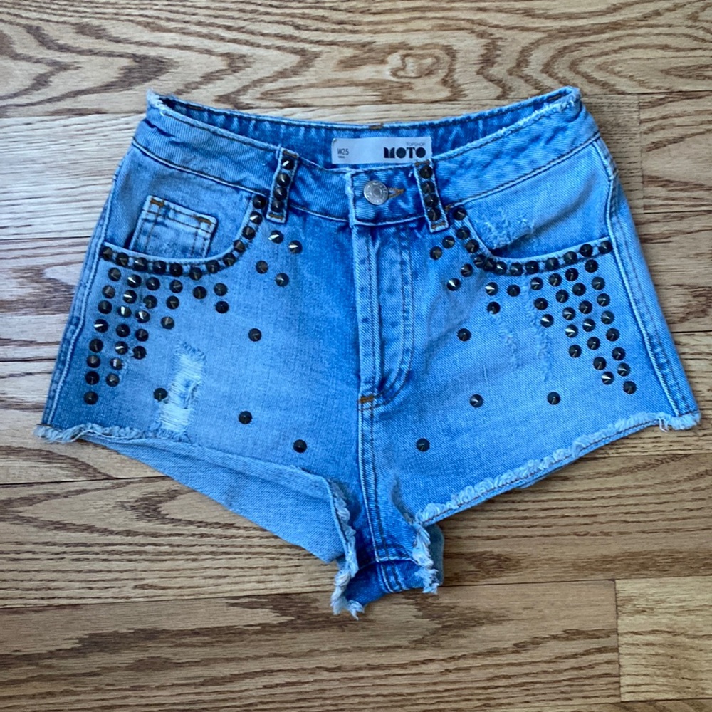 TOPSHOP High waisted Jean shorts